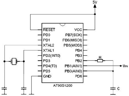 AVR400: Недорогой аналого-цифровой преобразователь