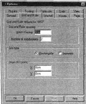   Options  Grid and Ruler